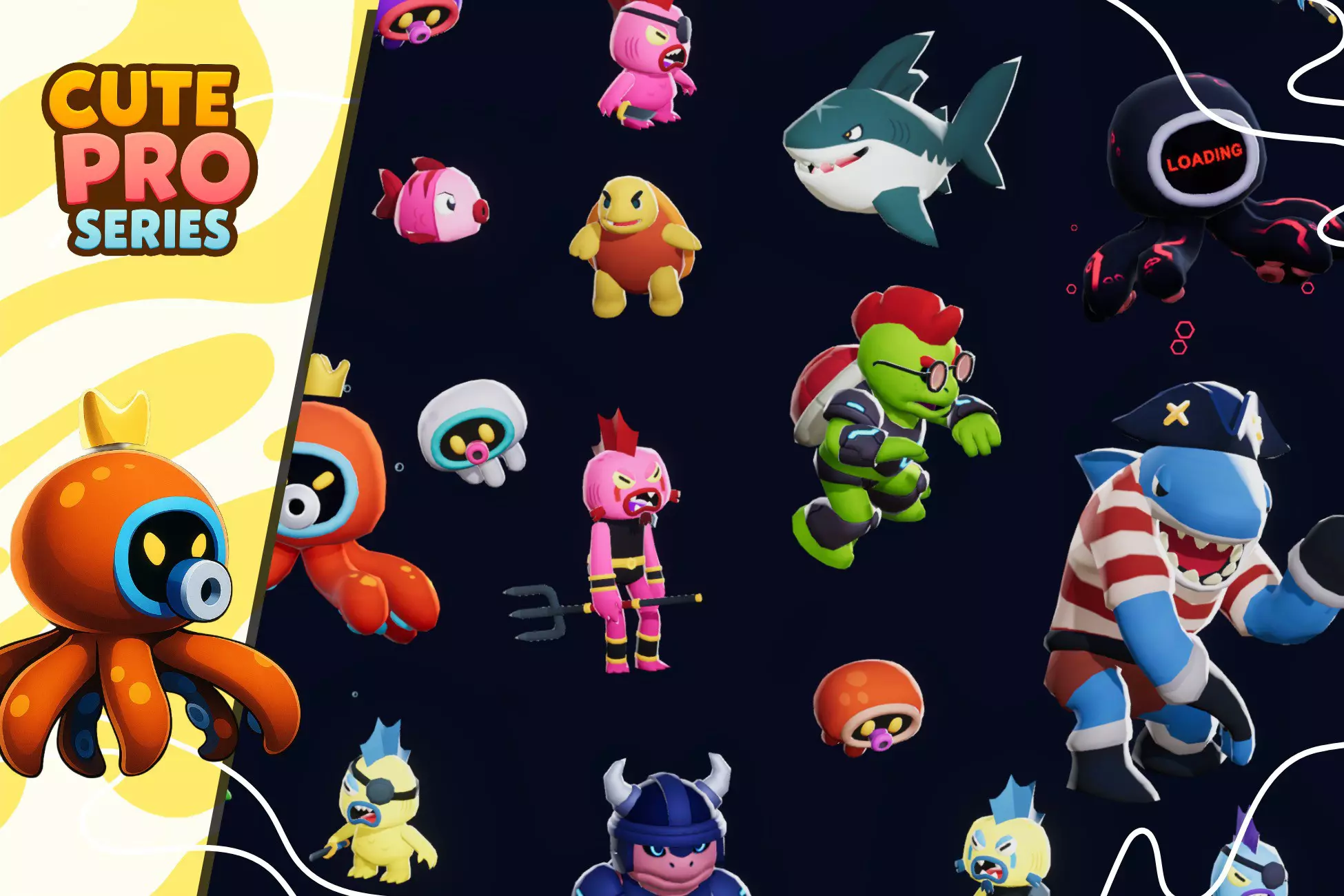 Monsters Ultimate Pack 10 Cute Pro Series